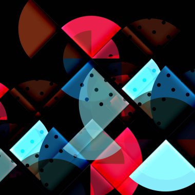 Geometrik daire soyut afiş