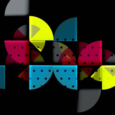 Geometrik daire soyut afiş