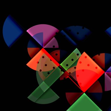 Geometrik daire soyut afiş