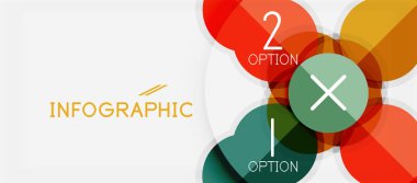 Kağıt geometrik daire afiş şablon