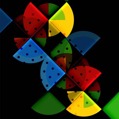 Geometrik daire soyut afiş