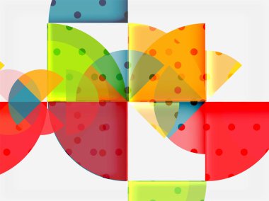 Geometrik daire soyut afiş