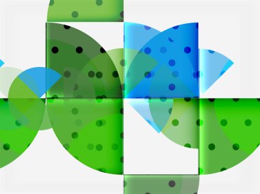 Geometrik daire soyut afiş