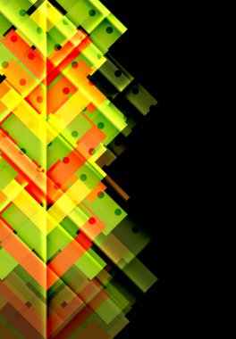 Siyah arka plan üzerinde renkli oklar