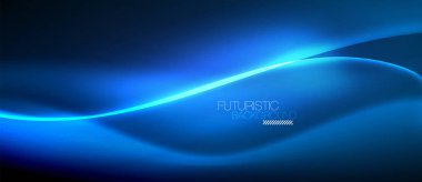 Neon parlayan dalga, sihirli enerji ve ışık arka plan