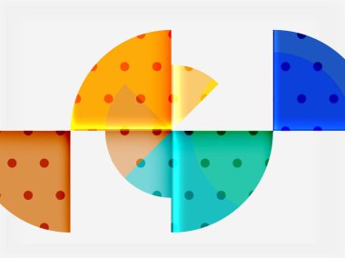 Siyah arka plan üzerine daire öğeleri