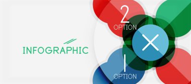 Kağıt geometrik daire afiş şablon