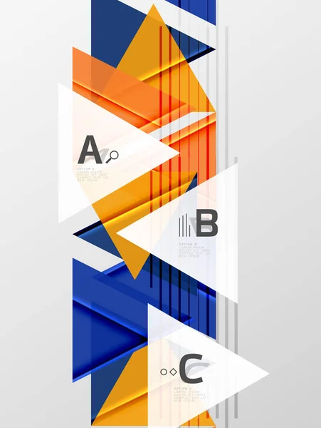 Kleur driehoeken achtergrondontwerp — Stockvector