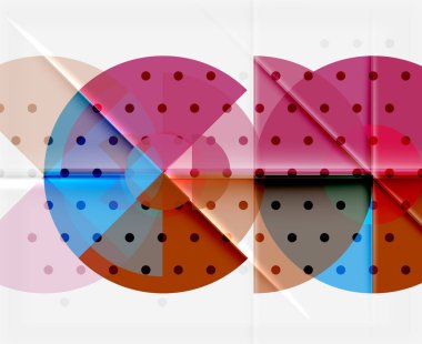 Siyah arka plan üzerine daire öğeleri