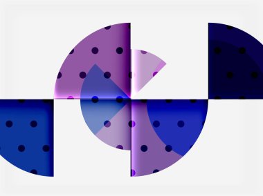 Siyah arka plan üzerine daire öğeleri