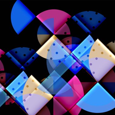 Geometrik daire soyut afiş