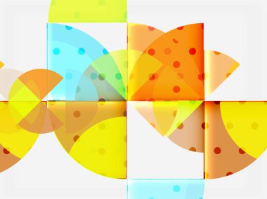 Siyah arka plan üzerine daire öğeleri