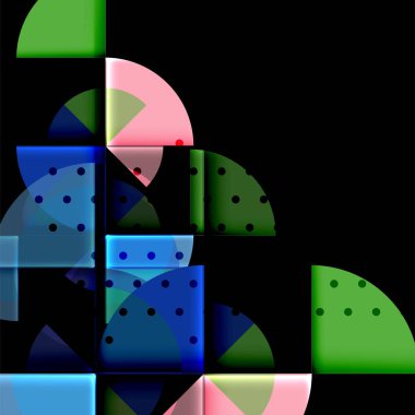 Geometrik daire soyut afiş