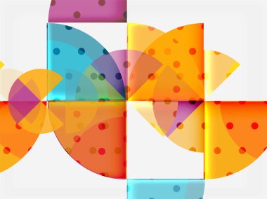 Geometrik daire soyut afiş