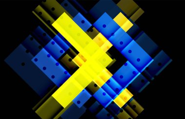 Siyah arka plan üzerinde renkli oklar