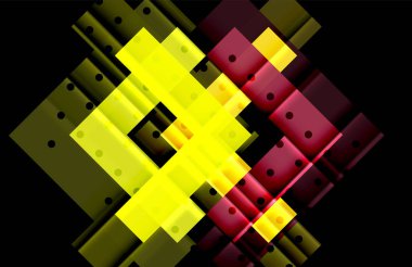 Siyah arka plan üzerinde renkli oklar