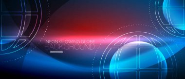 Techno dünya kavramı, neon glow gezegen