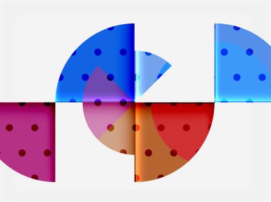 Siyah arka plan üzerine daire öğeleri