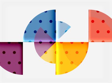 Siyah arka plan üzerine daire öğeleri