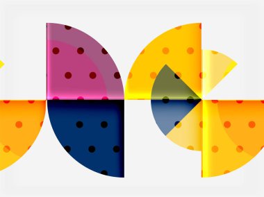 Siyah arka plan üzerine daire öğeleri