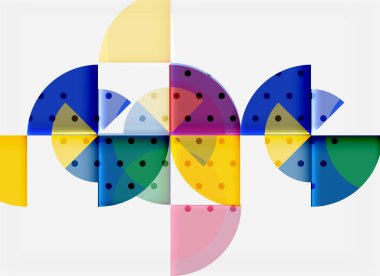 Geometrik daire soyut afiş