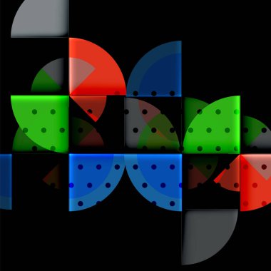 Geometrik daire soyut afiş