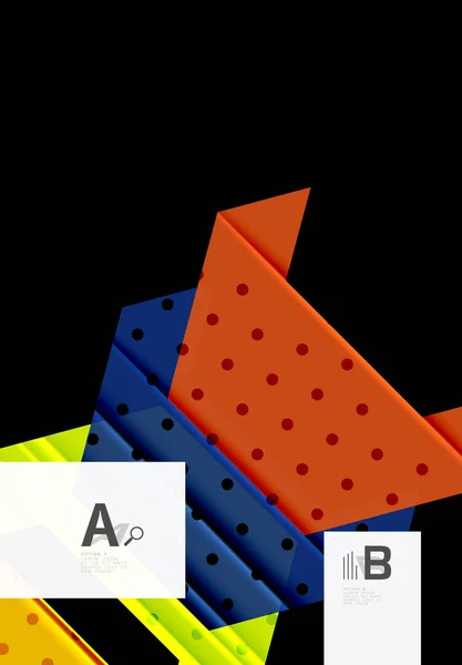 Dreiecke und geometrische Formen abstrakter Hintergrund — Stockvektor