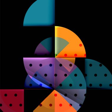 Geometrik daire soyut afiş