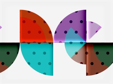 Siyah arka plan üzerine daire öğeleri