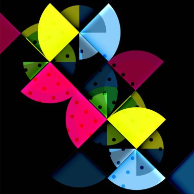 Geometrik daire soyut afiş