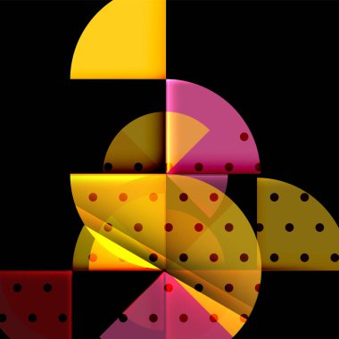 Geometrik daire soyut afiş