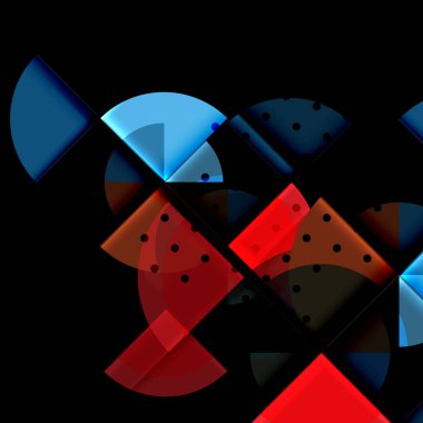 Geometrik daire soyut afiş