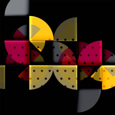 Geometrik daire soyut afiş