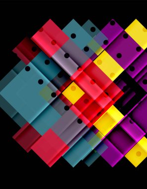 Siyah arka plan üzerinde renkli oklar