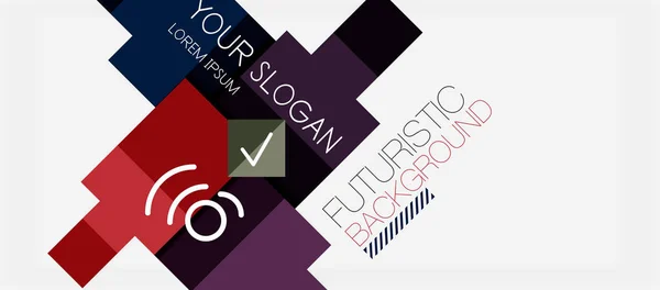 Forme quadrate banner design, sfondo geometrico astratto — Vettoriale Stock