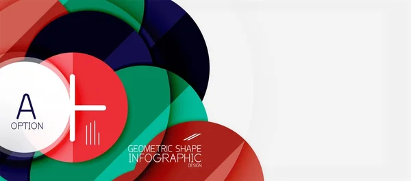 Färgglada geometriska cirkel modern abstrakt bakgrund — Stock vektor