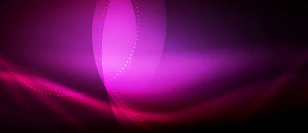 Vektor glühende Welle Neon fließende Kurve Hintergrund — Stockvektor