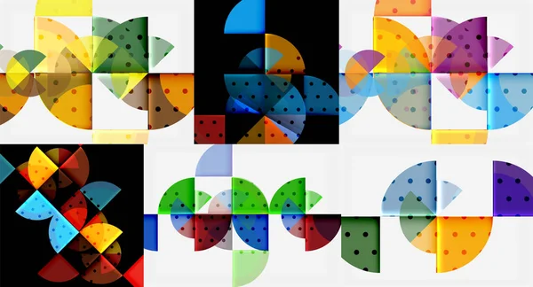 Collection de gabarits de bannière de composition géométrique — Image vectorielle