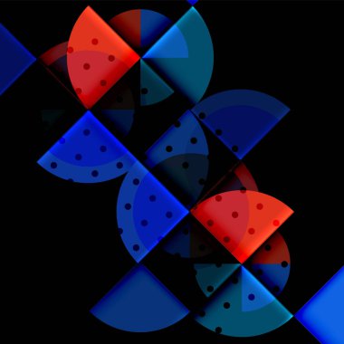 Geometrik daire soyut afiş