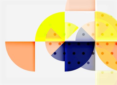 Geometrik daire soyut afiş