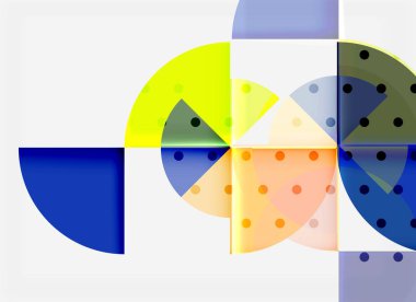 Geometrik daire soyut afiş