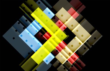 Siyah arka plan üzerinde renkli oklar