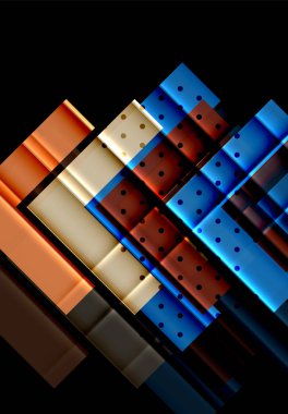 Siyah arka plan üzerinde renkli oklar