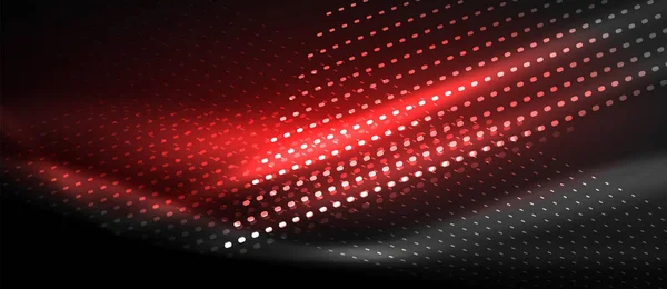 Neon onda liscia digitale astratto sfondo — Vettoriale Stock