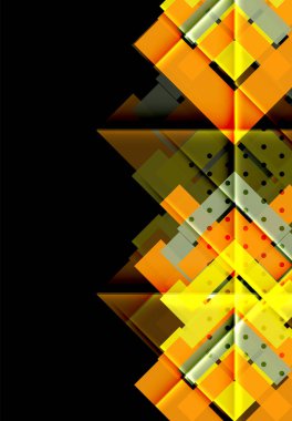 Siyah arka plan üzerinde renkli oklar