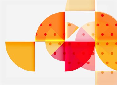 Siyah arka plan üzerine daire öğeleri