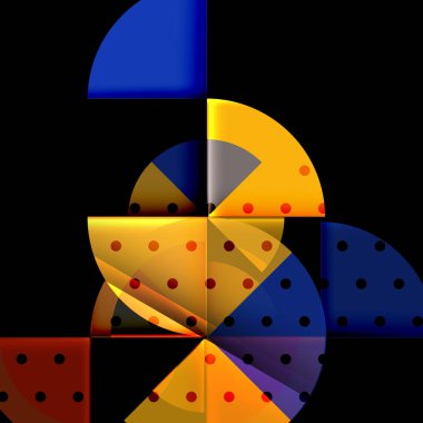 Geometrik daire soyut afiş