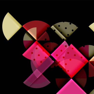 Geometrik daire soyut afiş