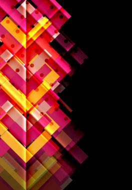 Siyah arka plan üzerinde renkli oklar