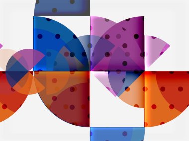 Siyah arka plan üzerine daire öğeleri